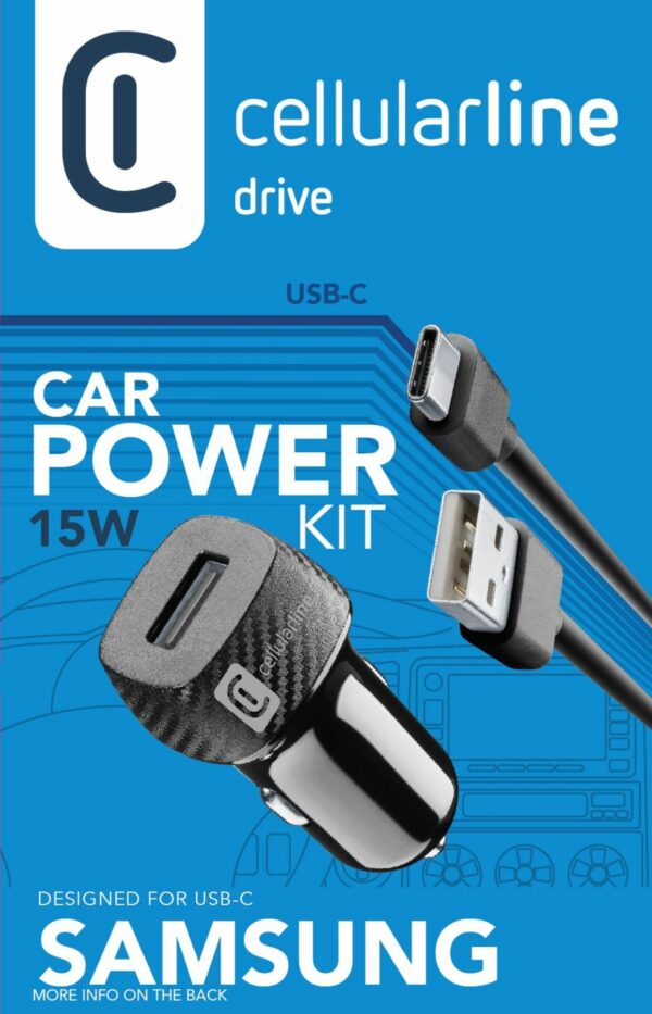 Adaptive Fast Car Charger Kit 15W - USB-C - Samsung – Image 2